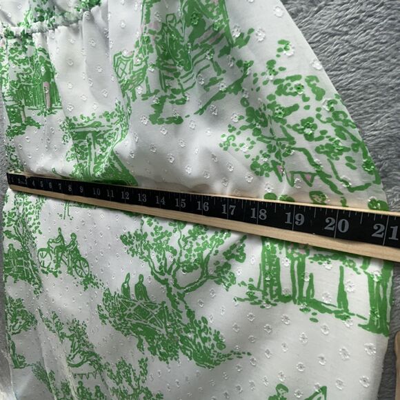 Lilly Pulitzer Darleena Maxi Dress Womens XS Green Off Shoulder Spring Fever - Picture 11 of 15